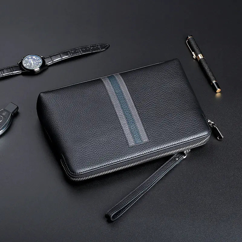 Men's Premium Leather Spacious Clutch Bag