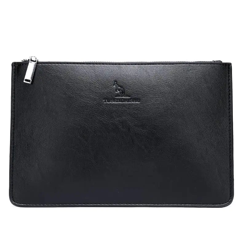 Men's Plaid PU Business Clutch