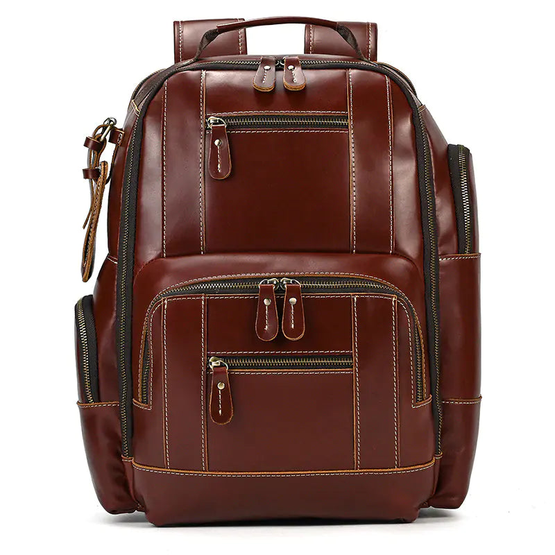 Vintage Genuine Leather 15.6-Inch Men's Backpack