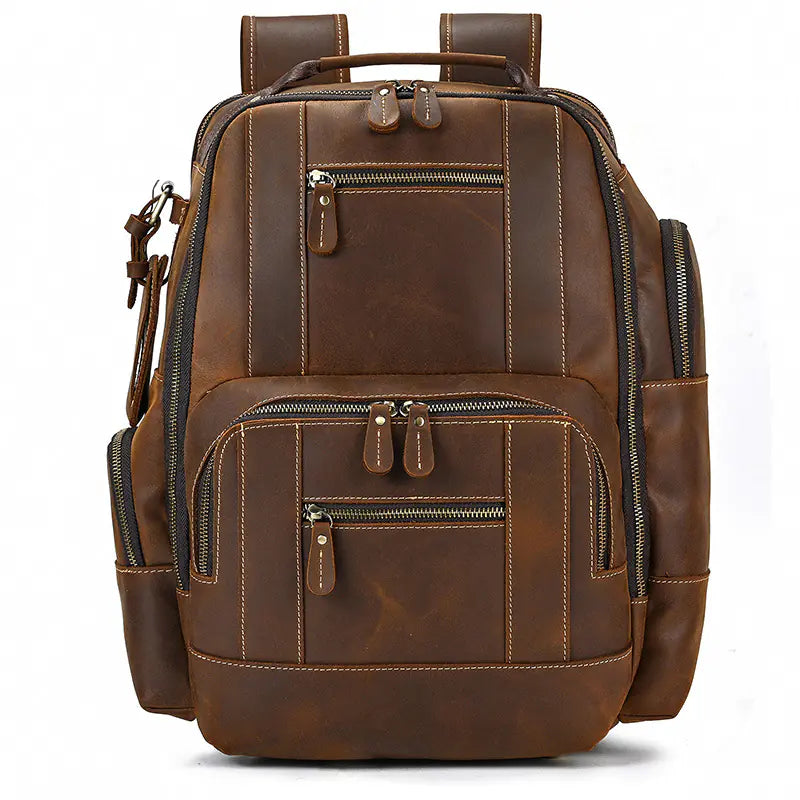 Vintage Genuine Leather 15.6-Inch Men's Backpack