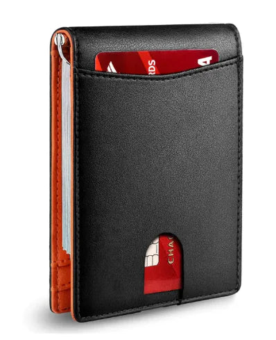RFID Safe Leather Card Holder