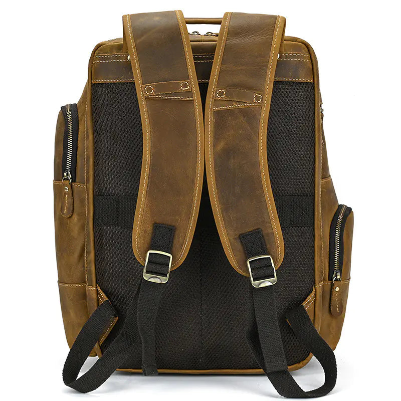 Vintage Genuine Leather 15.6-Inch Men's Backpack