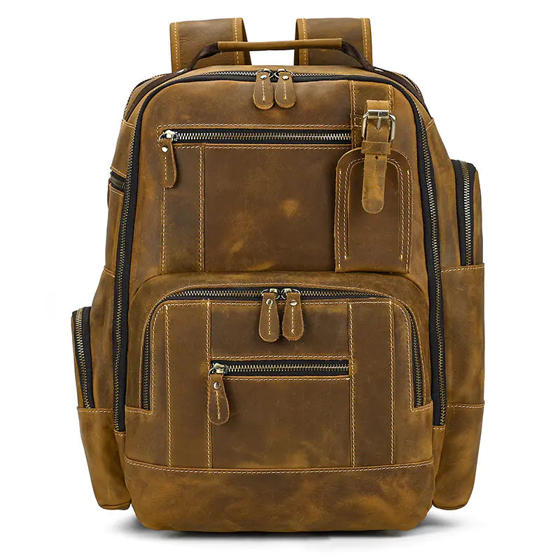 Vintage Genuine Leather 15.6-Inch Men's Backpack