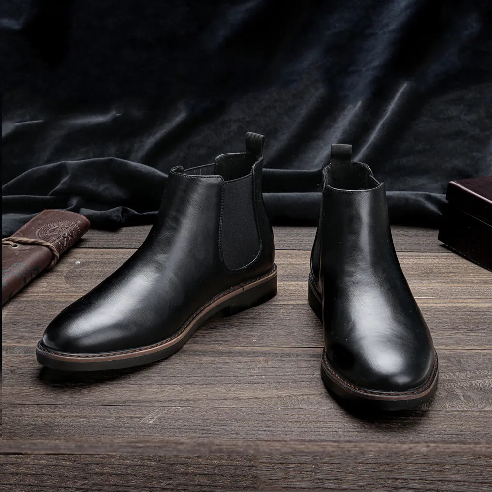 RainGuard Men's Leather Chelsea Boots