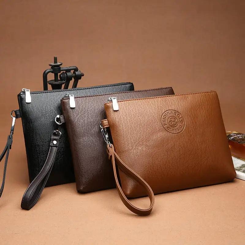 Sleek Men's PU Leather Clutch