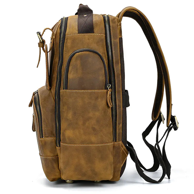 Vintage Genuine Leather 15.6-Inch Men's Backpack