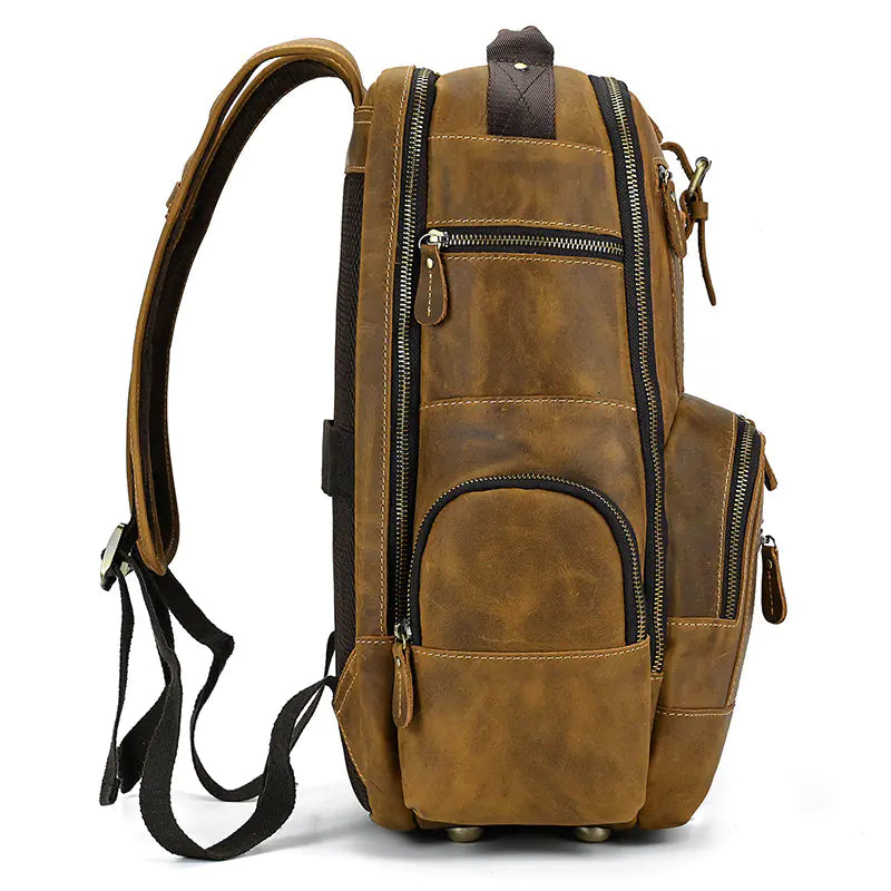 Vintage Genuine Leather 15.6-Inch Men's Backpack