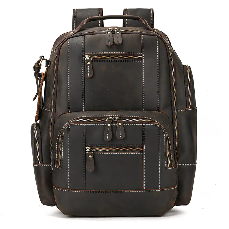 Vintage Genuine Leather 15.6-Inch Men's Backpack