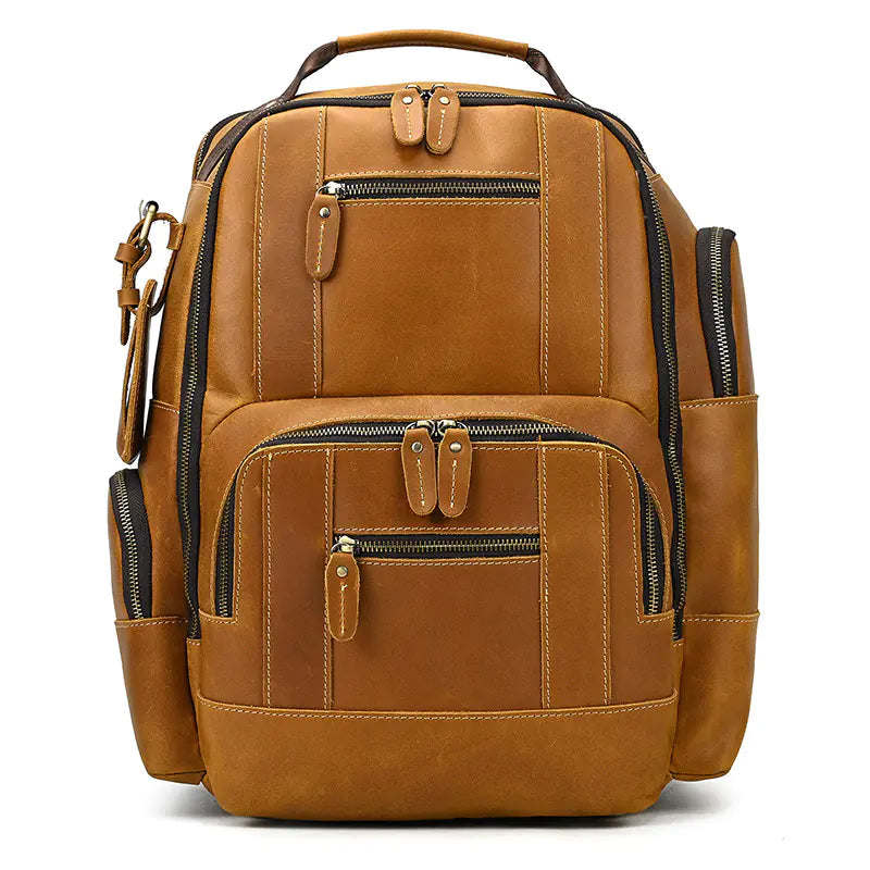 Vintage Genuine Leather 15.6-Inch Men's Backpack