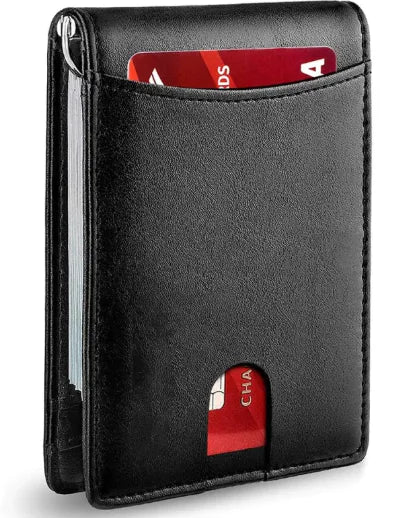 RFID Safe Leather Card Holder
