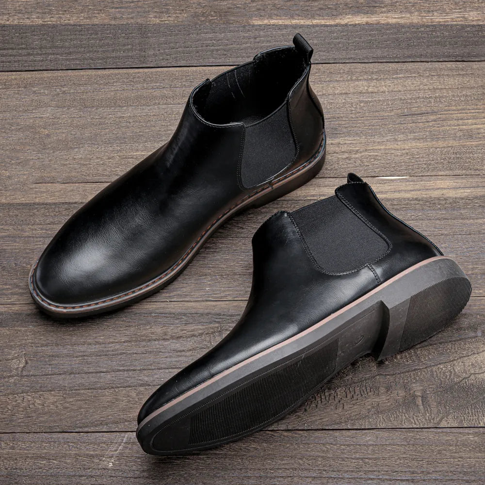 RainGuard Men's Leather Chelsea Boots
